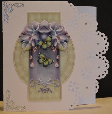 Shield Roses & Butterflies by Yvonne Middleton