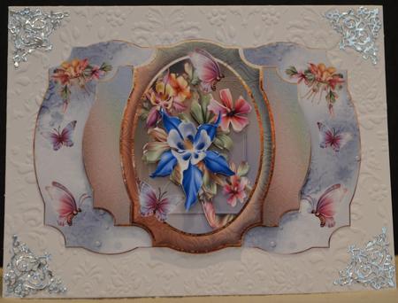Fuchsias Card with Topper and Decoupage by Yvonne Middleton
