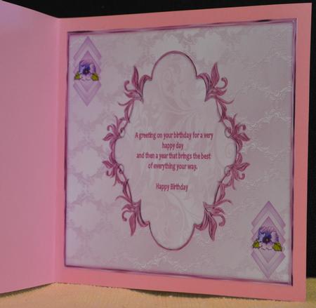Pink Birthday Insert 1 by Yvonne Middleton