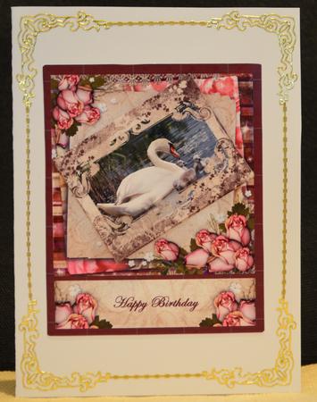 Swan and Cygnets by Yvonne Middleton