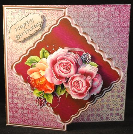 Blackberry Roses Offset Diamond Card Mini Kit by Yvonne Middleton
