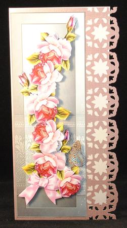 Large Dl English Roses by Yvonne Middleton