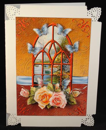 Through the Window Card Front by Yvonne Middleton