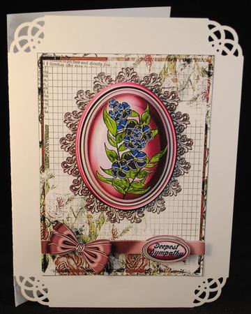Blue Glass Floral Cameo Pyramage by Yvonne Middleton