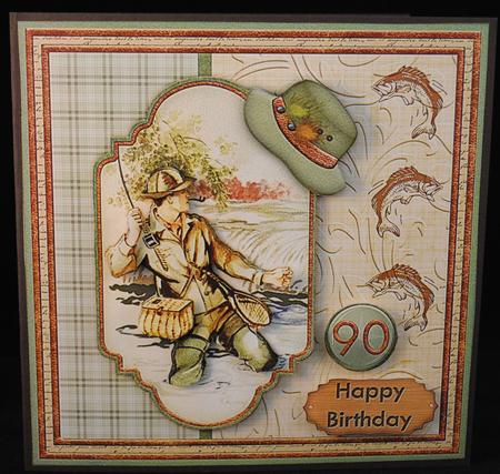 Vintage Fishing & Ages 8x8 Mini Kit & Decoupage by Yvonne Middleton