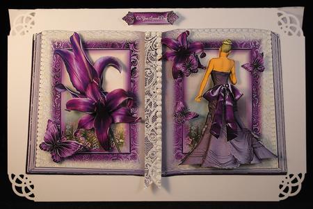 Beautiful Lily Book Card Front by Yvonne Middleton