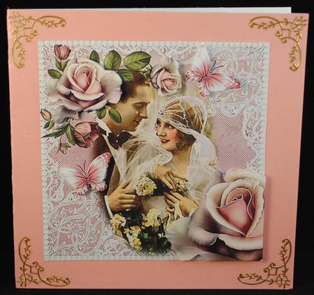 Vintage Wedding Couple Topper by Yvonne Middleton