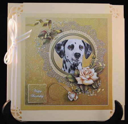 Dalmatian with Roses by Yvonne Middleton