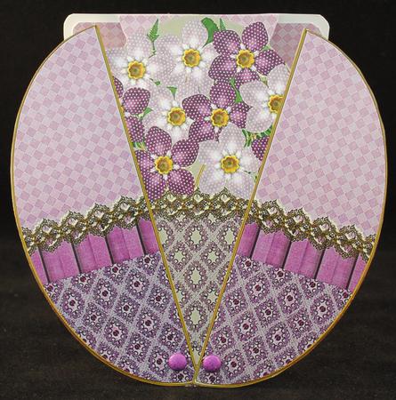 Lilac Forget Me Knots 3D Fab Opening Egg Card Mini Kit by Yvonne Middleton