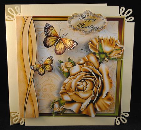 Gold Rose 8x8 Mini Kit by Yvonne Middleton