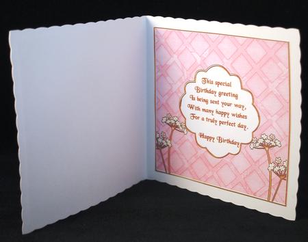 Pink Lattice Time Flower 7in x 7in Square Insert Panel by Yvonne Middleton