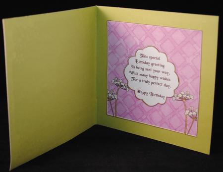 Dusky Pink Lattice Time Flower 7in x 7in Square Insert Panel by Yvonne Middleton