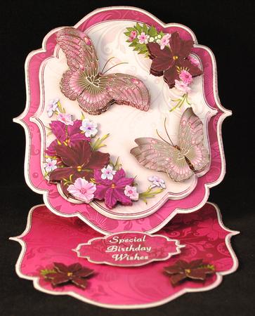 Floral Fantasy Bracket Shaped Easel Card Min-kit by Yvonne Middleton