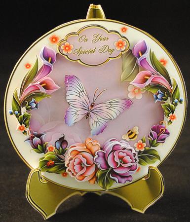 Enchanted Garden Plate Card & Stand Mini-kit by Yvonne Middleton