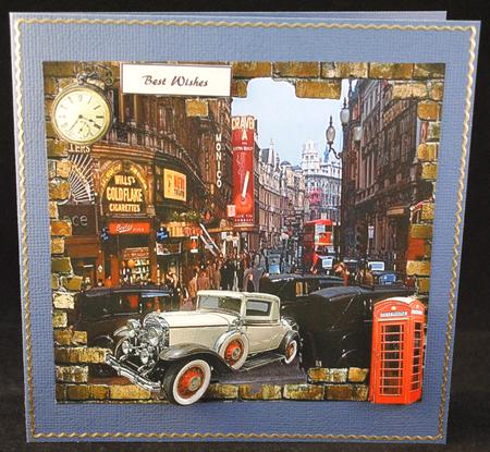 London 1949 Topper with Decoupage by Yvonne Middleton