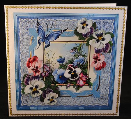 Mixed Pansy 8x8 Card Mini Kit by Yvonne Middleton