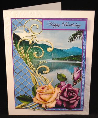 Landscape with Roses - Corner Stacker by Yvonne Middleton