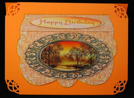 Sunset Pond - Scalloped Oval Ironwork Pyramid by Yvonne Middleton