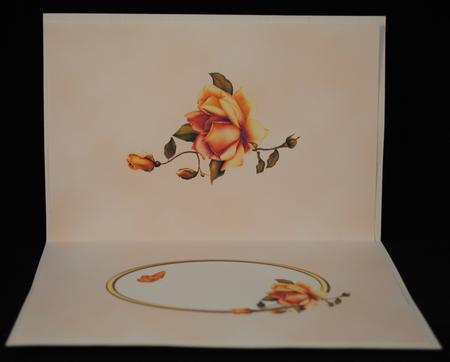 Autumn Trees with Roses Insert by Yvonne Middleton