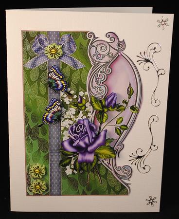 Over the Edge Roses and Butterflies by Yvonne Middleton