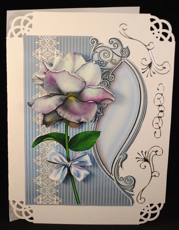 Over the Edge Bleu Roses by Yvonne Middleton