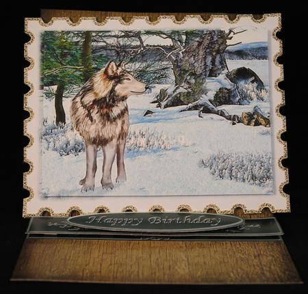 Winter Wolf Stamp Easel Kit by Yvonne Middleton