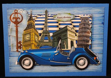 Vintage Male Card Bon Voyage by Yvonne Middleton