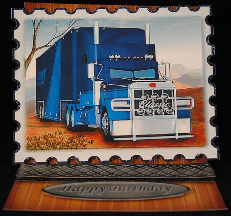 Blue Big Rig Truck Stamp Easel Kit by Yvonne Middleton