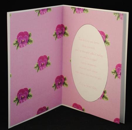 Purple Pansy Insert by Yvonne Middleton