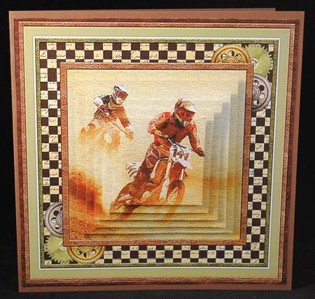 Dirt Bikes 8x8 Mini Kit with Ages & Decoupage by Yvonne Middleton