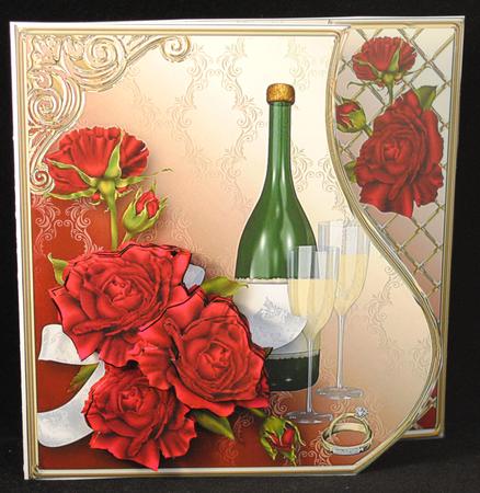 Celebration Roses - Wavy Border Card Mini Kit by Yvonne Middleton