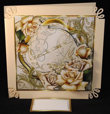 Open Envelope Card Front - Pearl & Gold by Yvonne Middleton