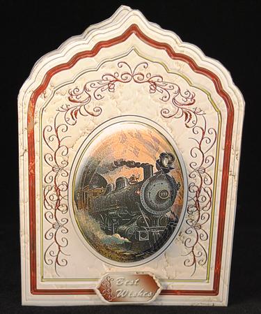Steam Train in Marble Plaque Card Mini Kit by Yvonne Middleton