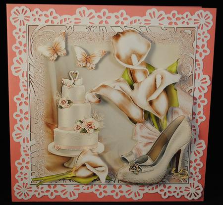Lily Rose Wedding Card Front Kit by Yvonne Middleton