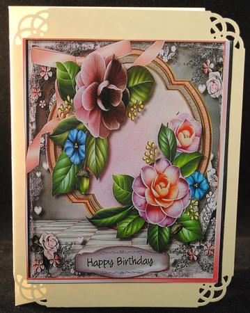 Stunning Camellias in a Pink Frame  by Yvonne Middleton