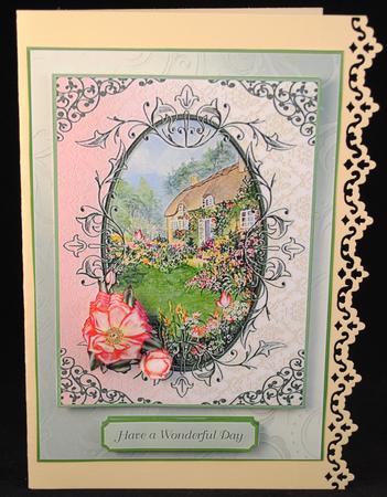 Country Cottage & Roses by Yvonne Middleton