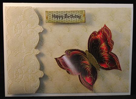 Cream Floral and Lace Background by Yvonne Middleton