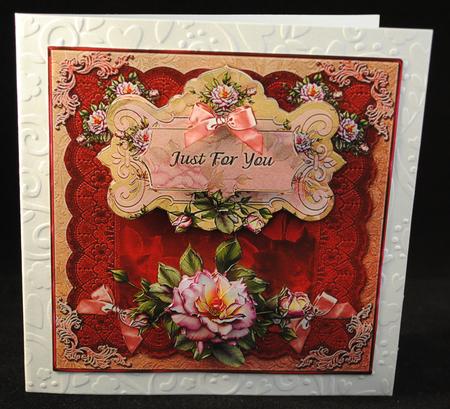 Peachy Pink & Red 6x6 by Yvonne Middleton