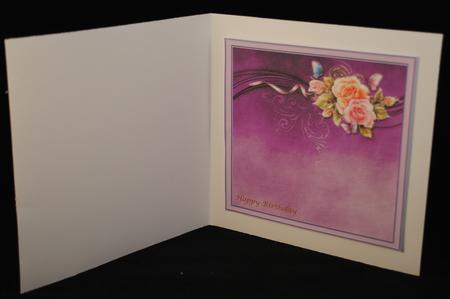 Butterflies & Roses 8x8ins Insert 1 by Yvonne Middleton