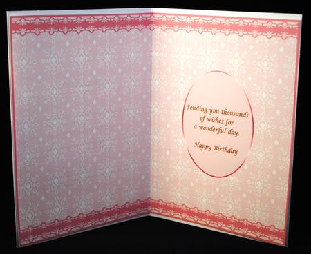 Dusty Red Birthday Patterned Insert by Yvonne Middleton