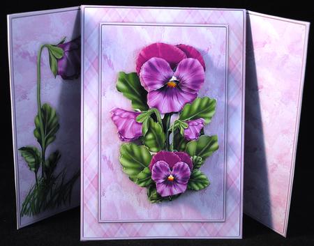 Spring Pansies - Gate Folded Easel by Yvonne Middleton
