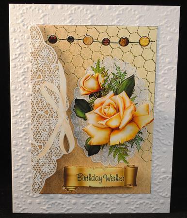 Golden Roses and Lace by Yvonne Middleton
