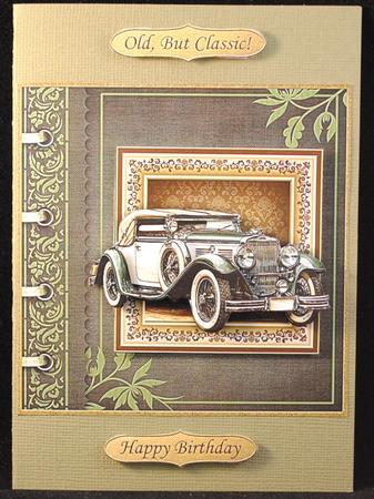 Classic Vintage Car Topper & Decoupage by Yvonne Middleton