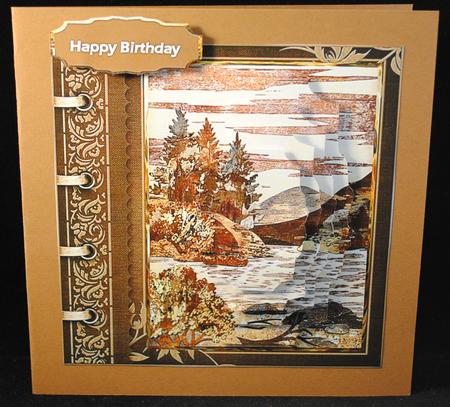 Wood Art Scene Card with Shaped Layers by Yvonne Middleton