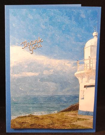 Lighthouse Watercolour Background by Yvonne Middleton