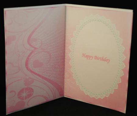 Pink Hearts and Swirls Insert, with Lace & Pearls 2 by Yvonne Middleton