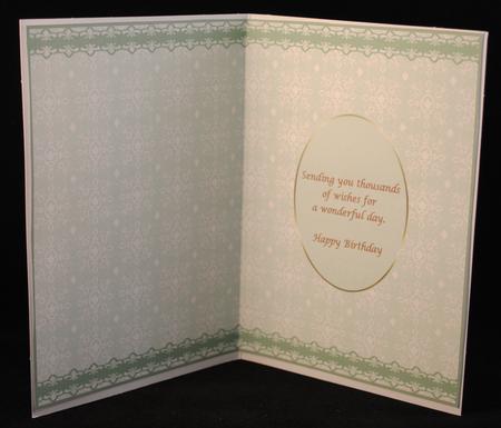 Dusty Green Patterned Insert by Yvonne Middleton