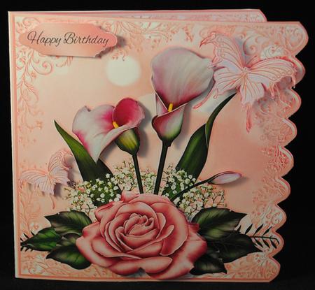 Pink Floral and Butterfly Mini Scalloped Edge Kit by Yvonne Middleton