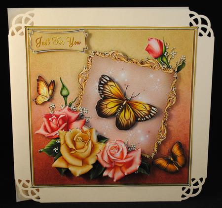 Edwardian Roses 8" Square Card Mini-kit by Yvonne Middleton