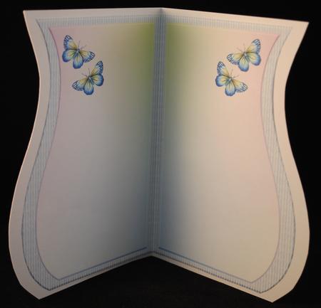 Lattice Card Roses & Butterfly 2 Insert by Yvonne Middleton
